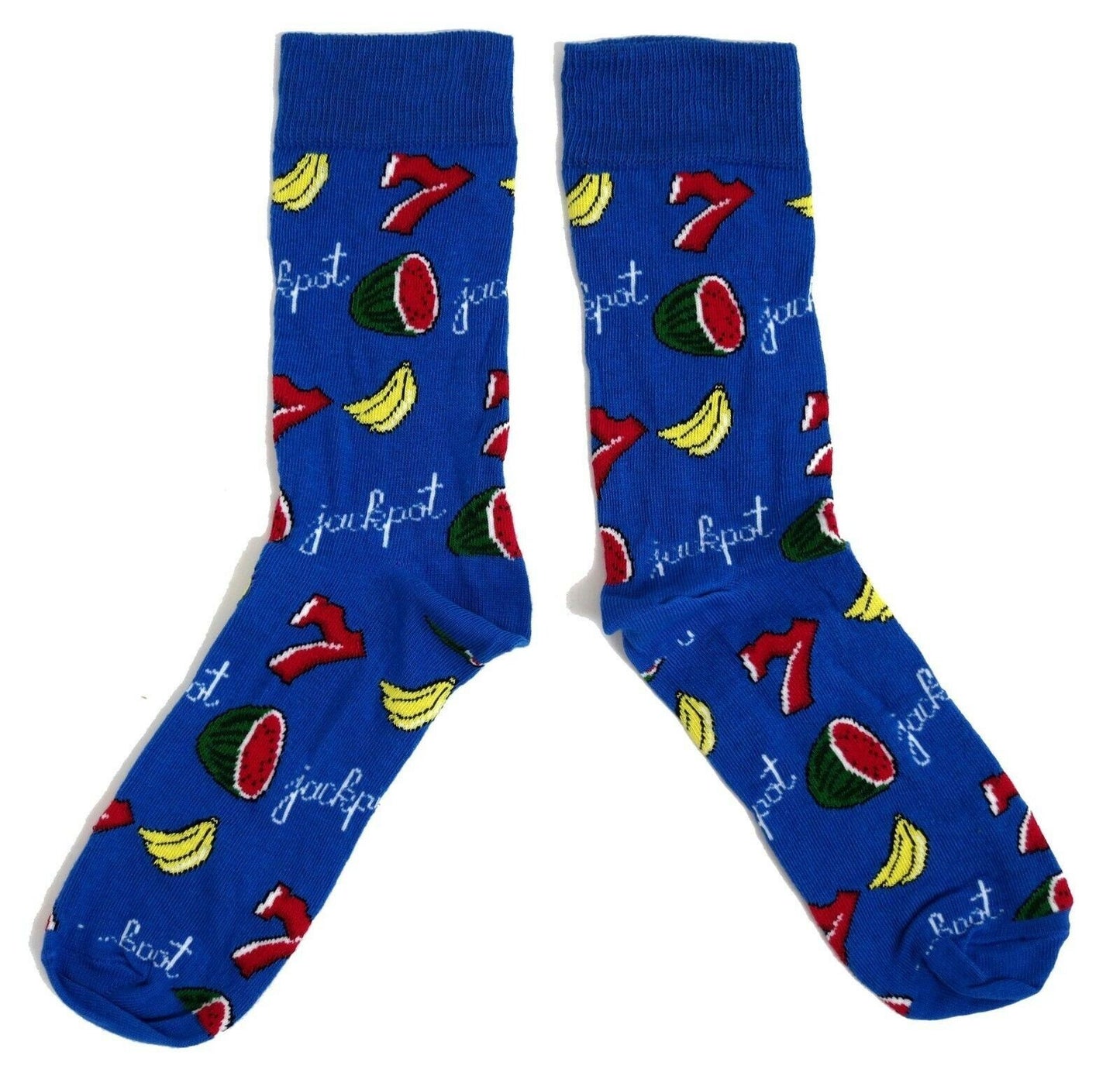 Blue Fruit Machine Jackpot Mens Socks