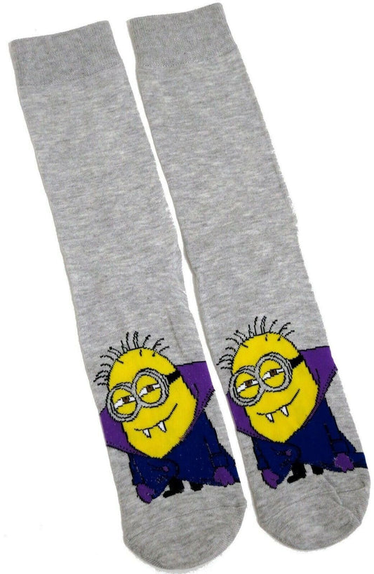 Gents Minions Despicable Me Grey Vampire Dracula Mens Socks