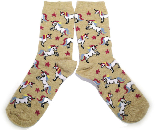 Rampant Unicorn Rainbow Mane Ladies Socks