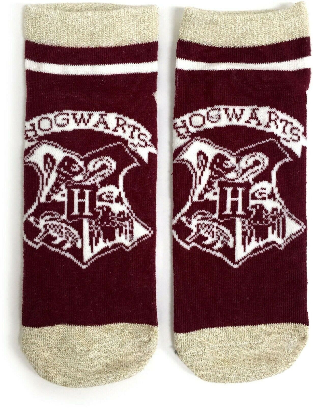 Harry Potter Hogwarts Red And Gold Shoe Liners Ladies Socks