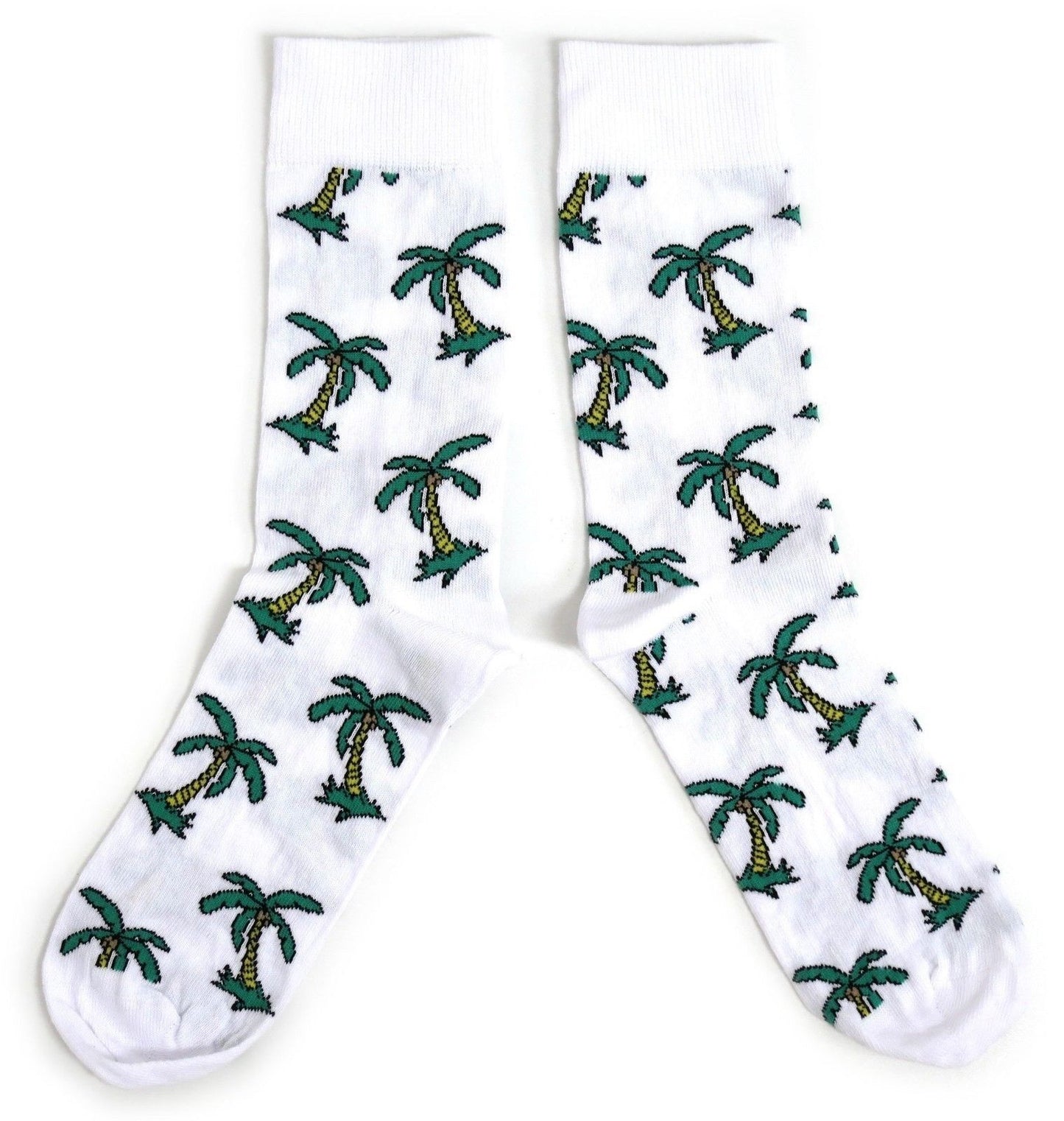 Palm Trees White Mens Socks