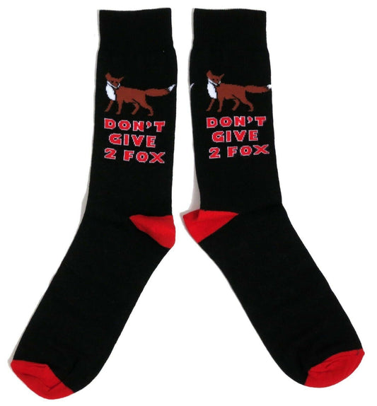 Don't Give 2 Fox Black Mens Socks