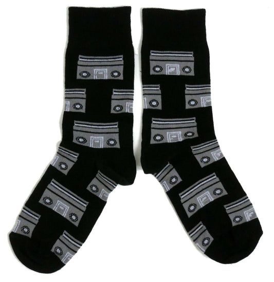 Cool Boombox Music Fan Black Mens Socks