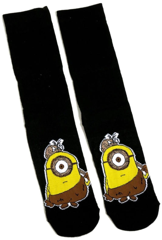 Gents Minions Despicable Me Black Stuart Caveman Mens Socks