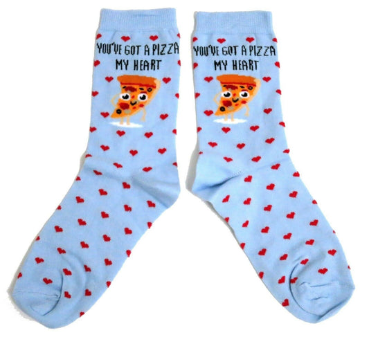 You Stole A Pizza My Heart Blue Ladies Socks