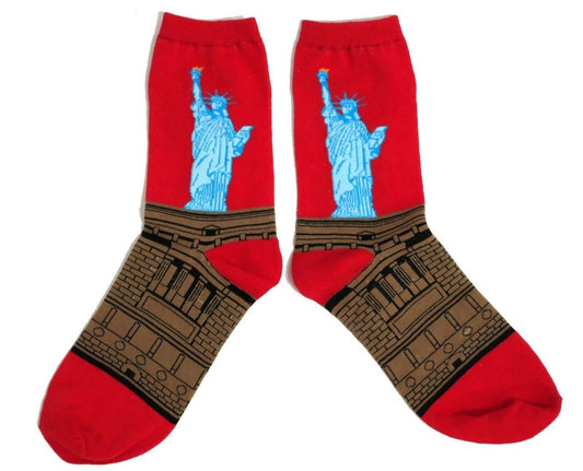 Patriotic USA Statue Of Liberty Pop Art Ladies Socks