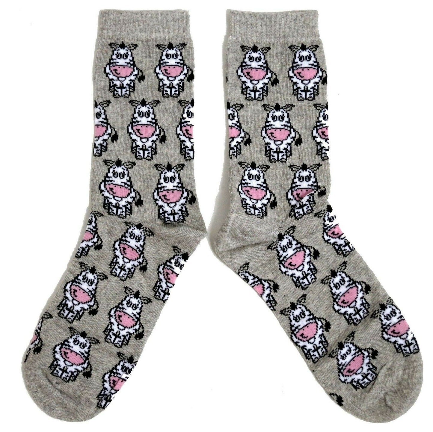 Grey Gray Multiple Zebra Ladies Socks