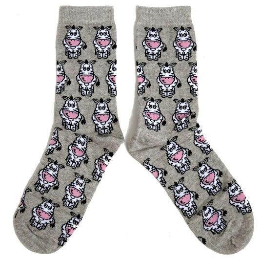 Grey Gray Multiple Zebra Ladies Socks