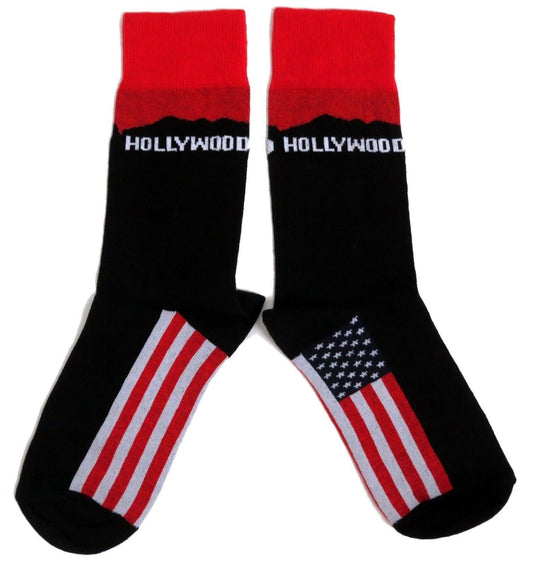 Herrensocken mit USA-Hollywood-Hills-Schild