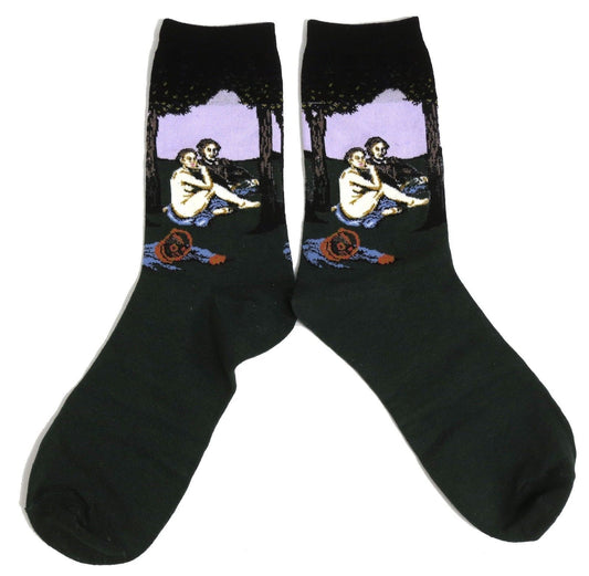 Luncheon On The Grass Manet Art Mens Socks