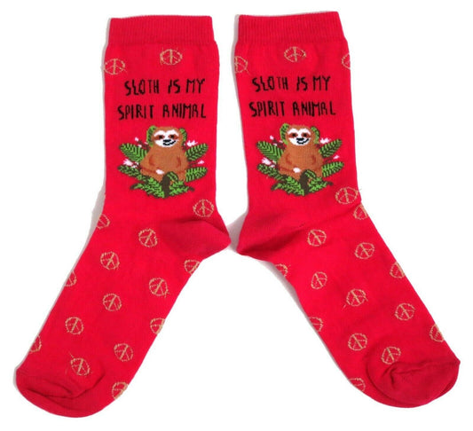 Sloth Is My Spirit Animal Hippy Ladies Socks