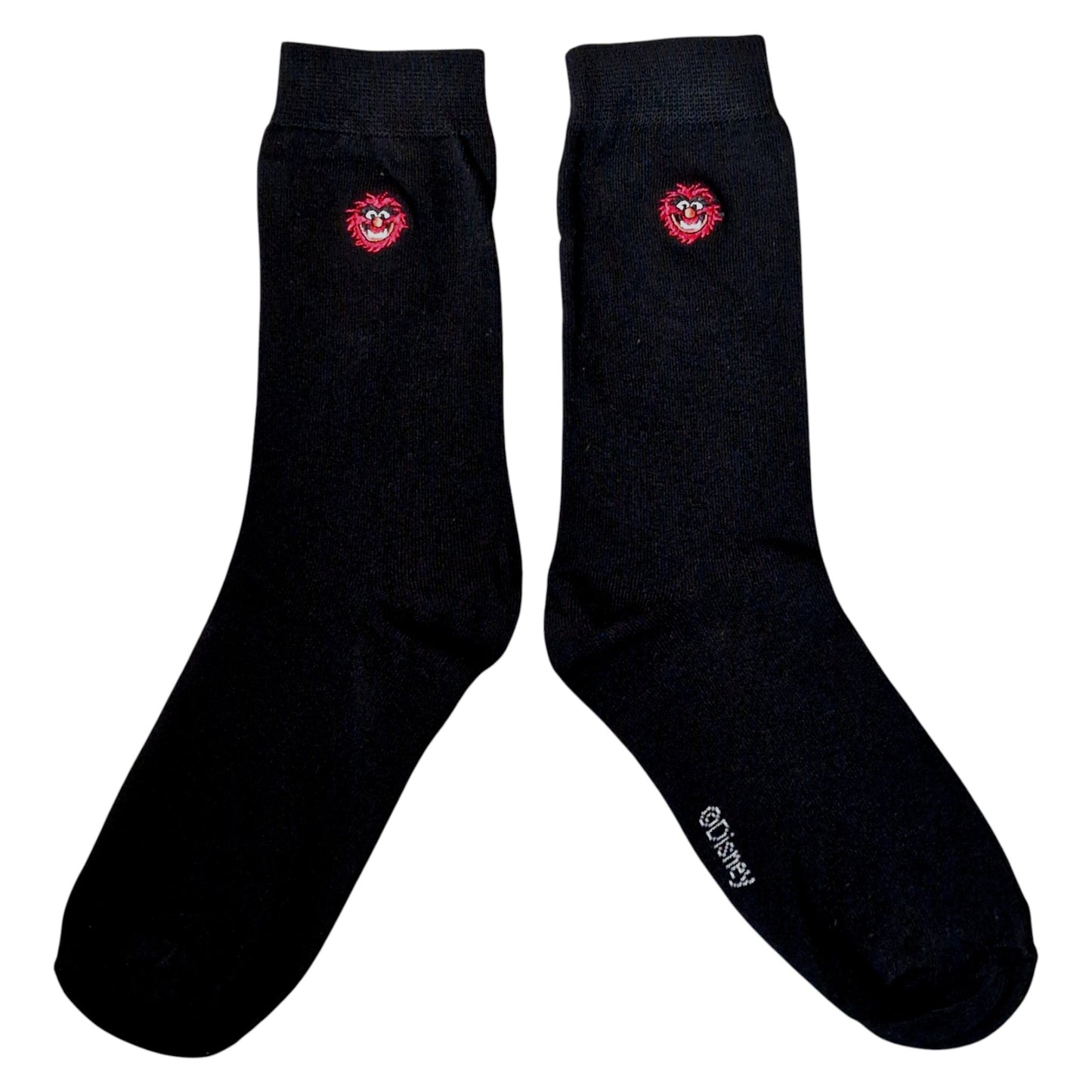 Animal Drummer Embroidered Face Muppet Show Mens Sock Shack Black Socks