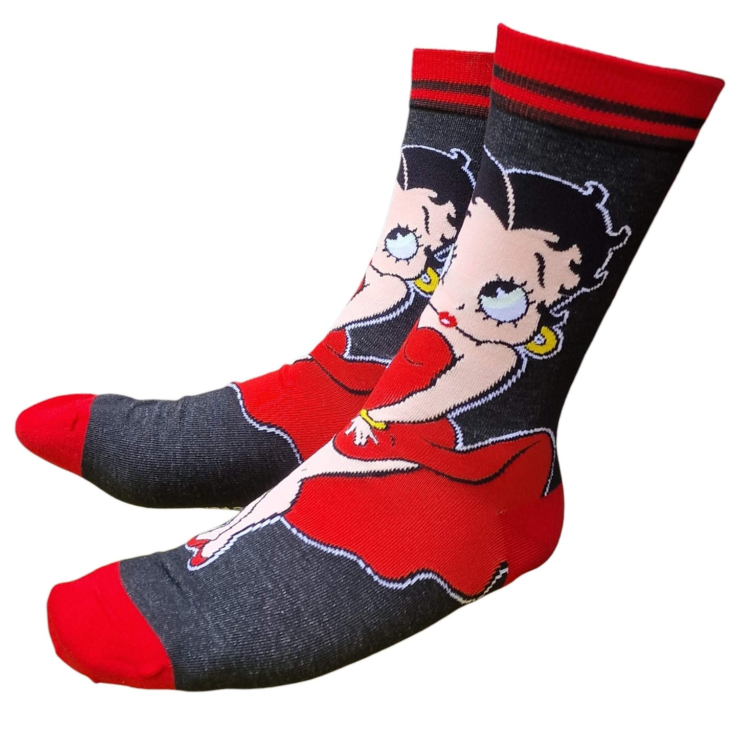 Betty Boop Marilyn Monroe 7 Year Itch Red Dress Mens Black Socks