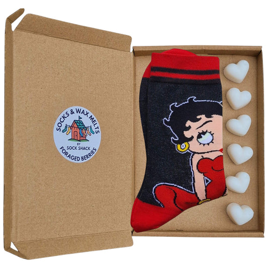 Betty Boop Marilyn Monroe 7 Year Itch Dress Mens Socks & Wax Melts Gift Set