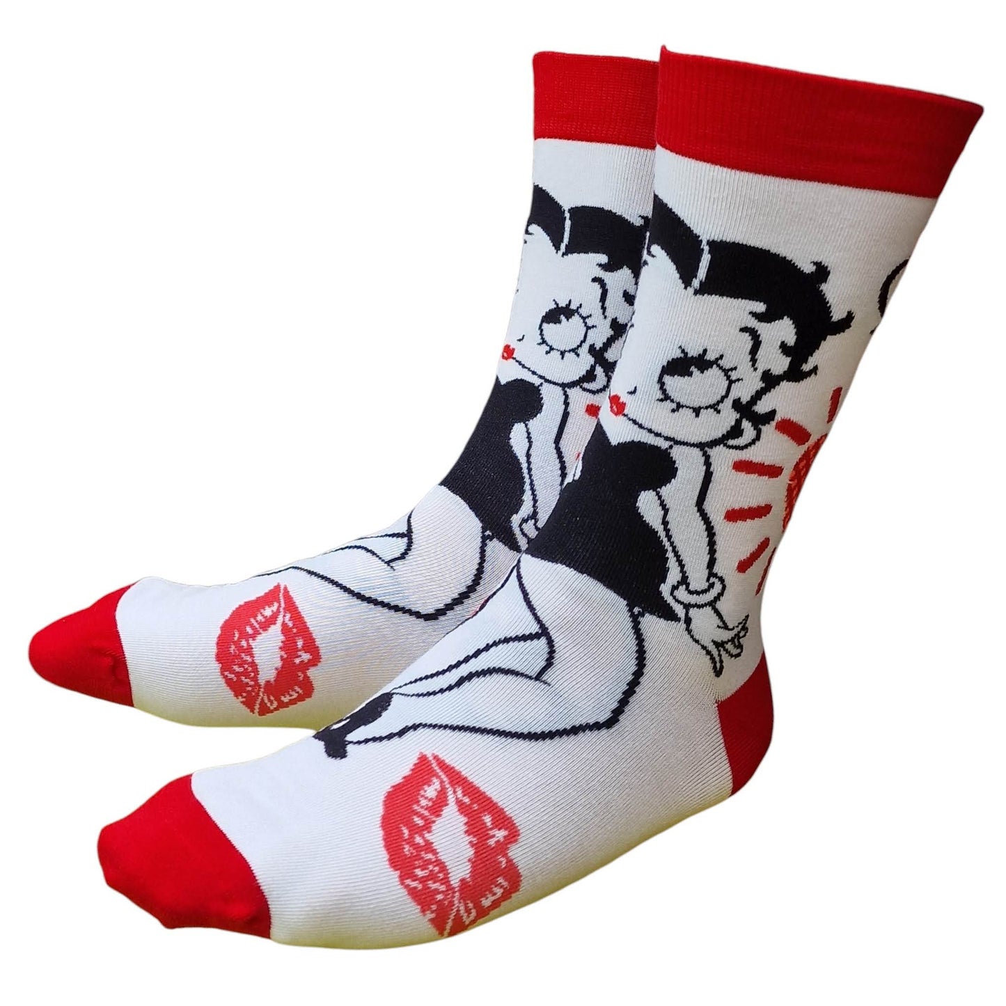 Betty Boop In Mini Dress Hearts & Kisses Mens Socks & Wax Melts Gift Set