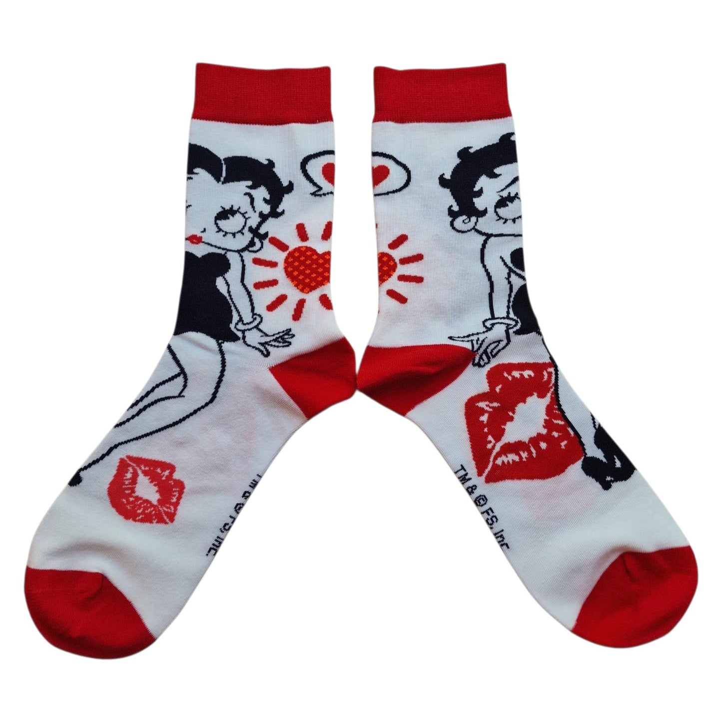 Betty Boop In Mini Dress Hearts & Kisses Mens Socks & Wax Melts Gift Set