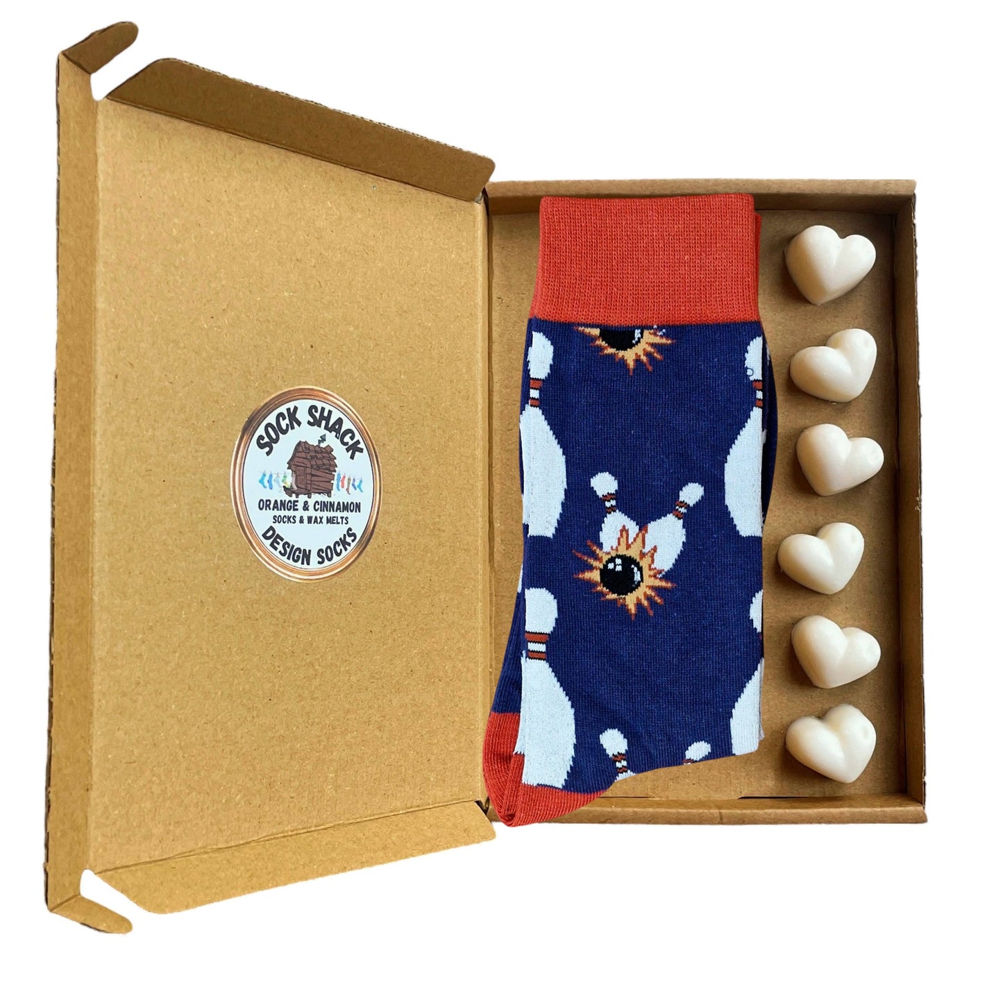 Ten Pin Triumph Fine Knit Bowling Men's Socks & Wax Melts Gift Set