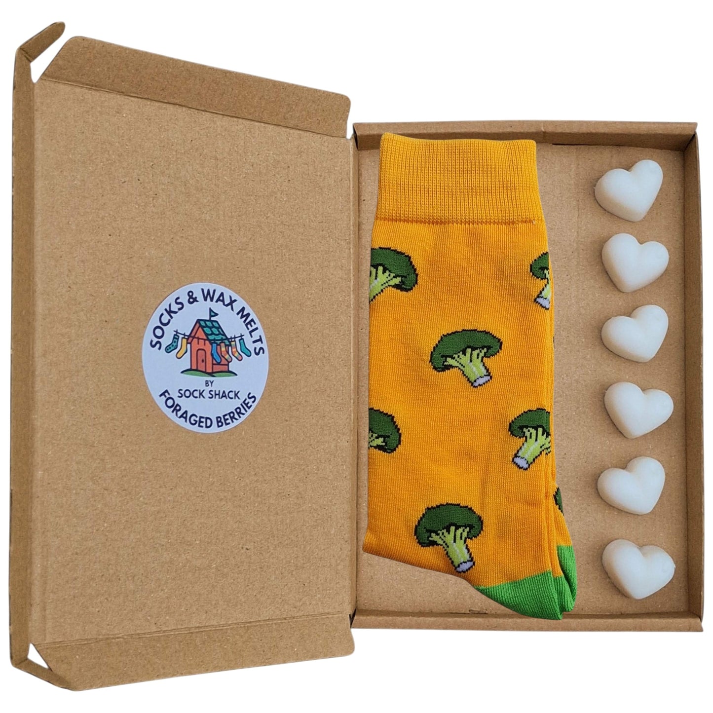 Broccoli Veg Healthy Eating Lovers Ladies Socks & Wax Melts Gift Set