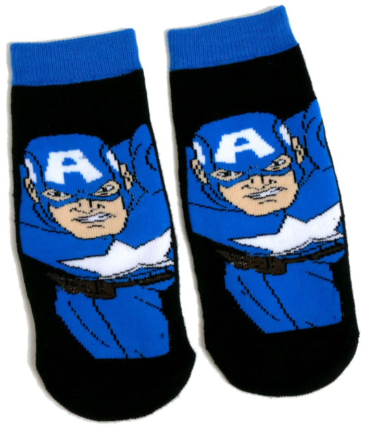 Boys Captain America Superhero Gripper Slipper Socks 2-4 Years