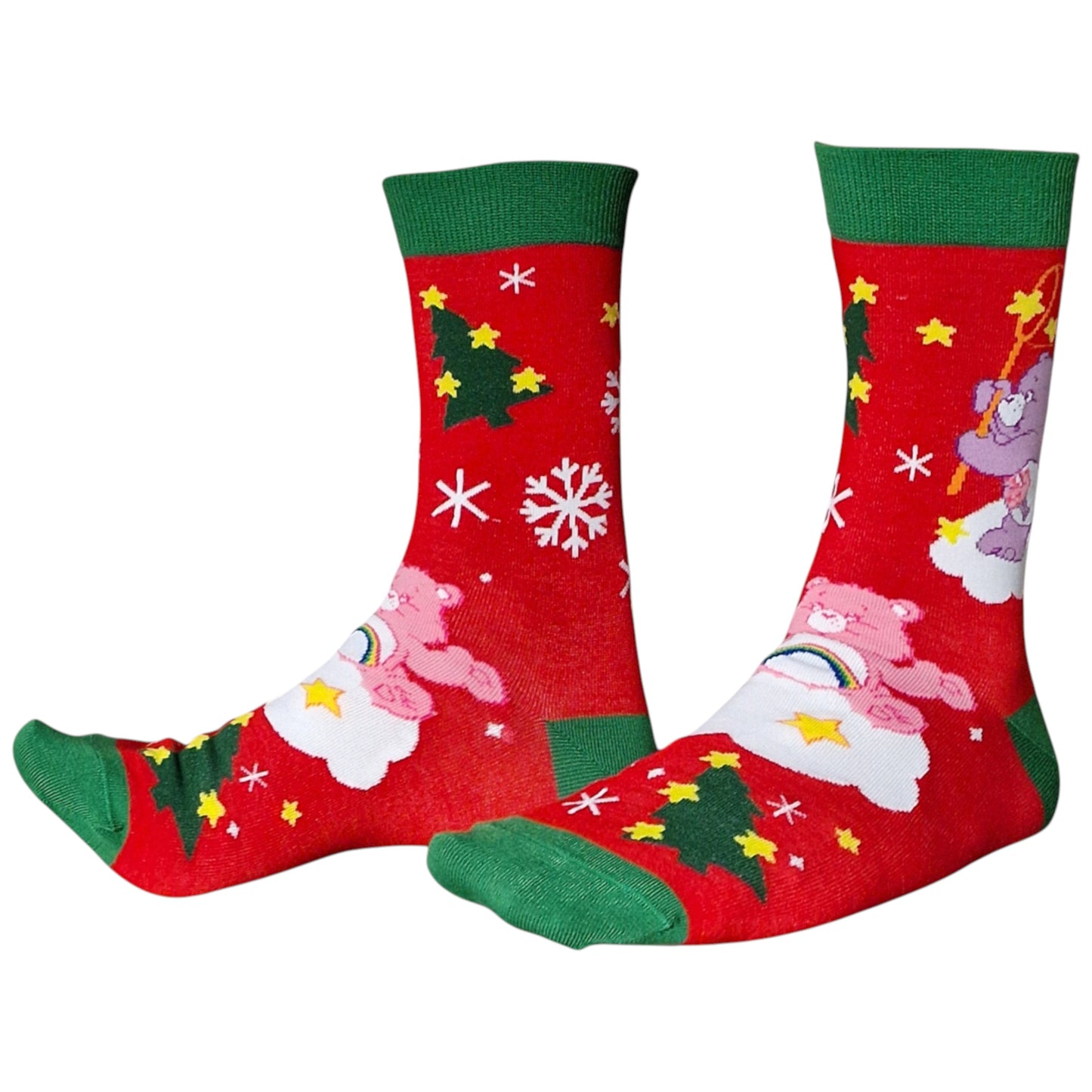 Care Bears Share Bear Catching Hearts Christmas Ladies Red Sock Shack Socks