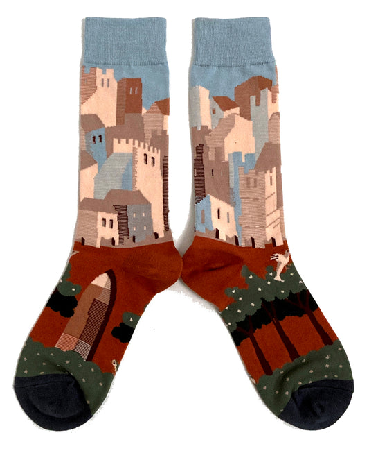 Socken mit maurischen Architekturgebäuden für Herren