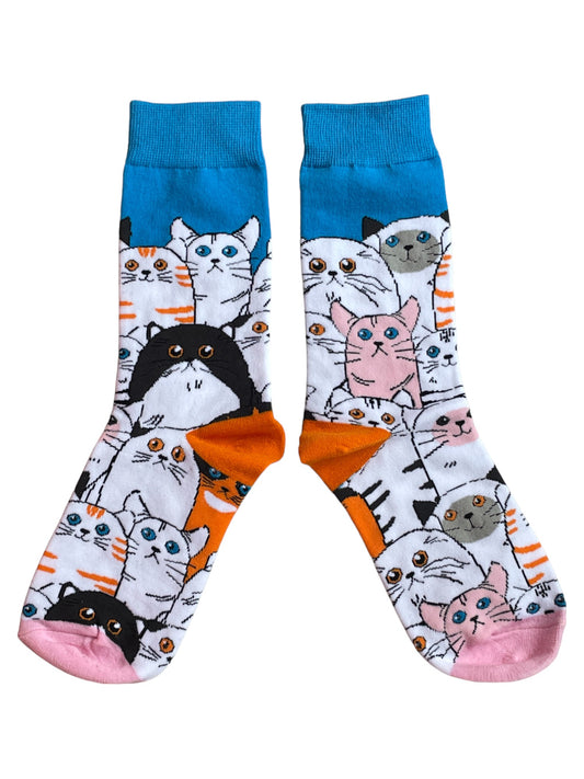 Litter Of Pussy Cats Kittens Cat Lady Ladies Socks