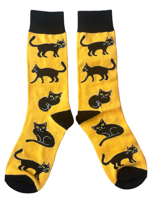 Pounce Of Purring Lucky Black Cats Mens Socks