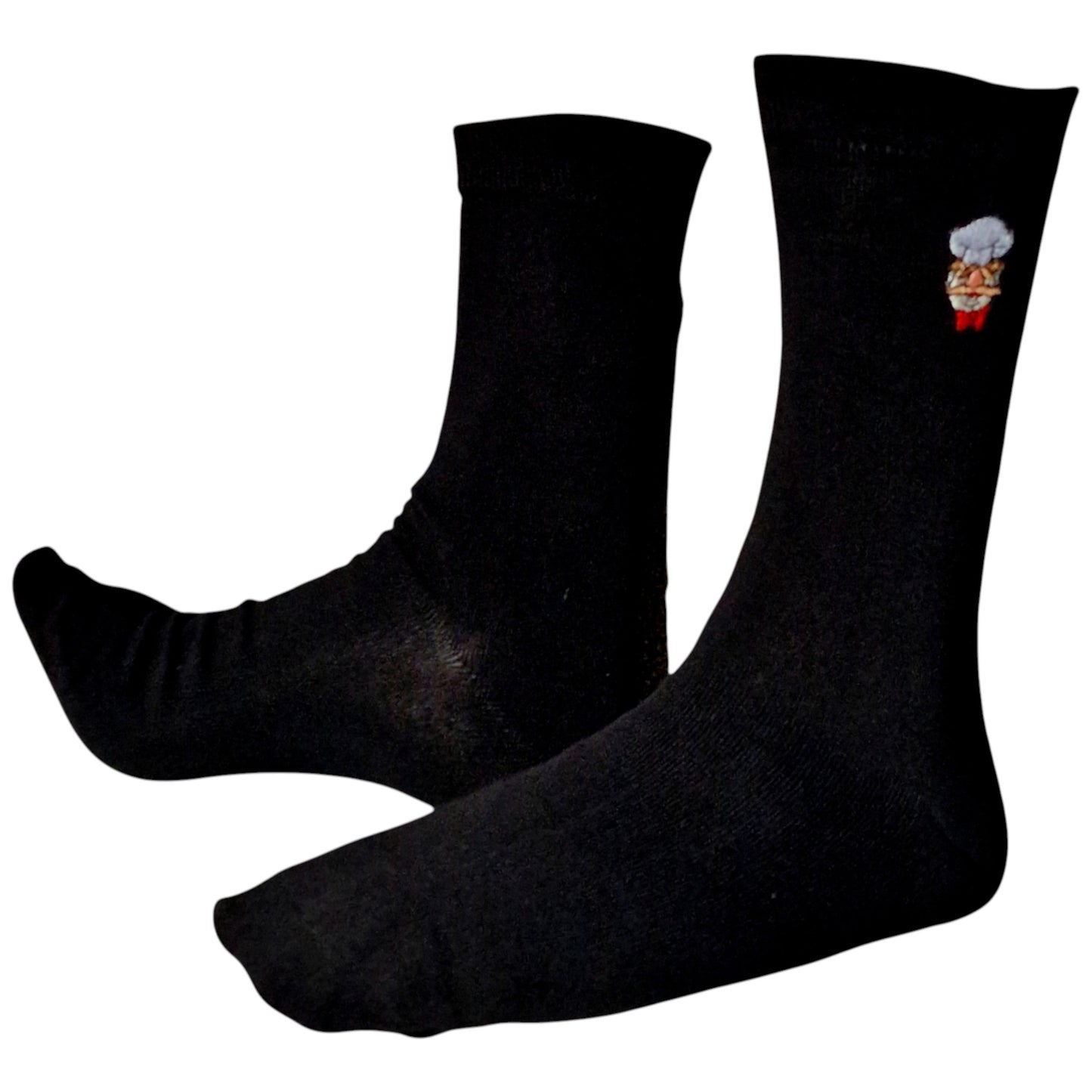The Swedish Chef Embroidered Face Muppet Show Mens Black Socks & Wax Melts Gift Set