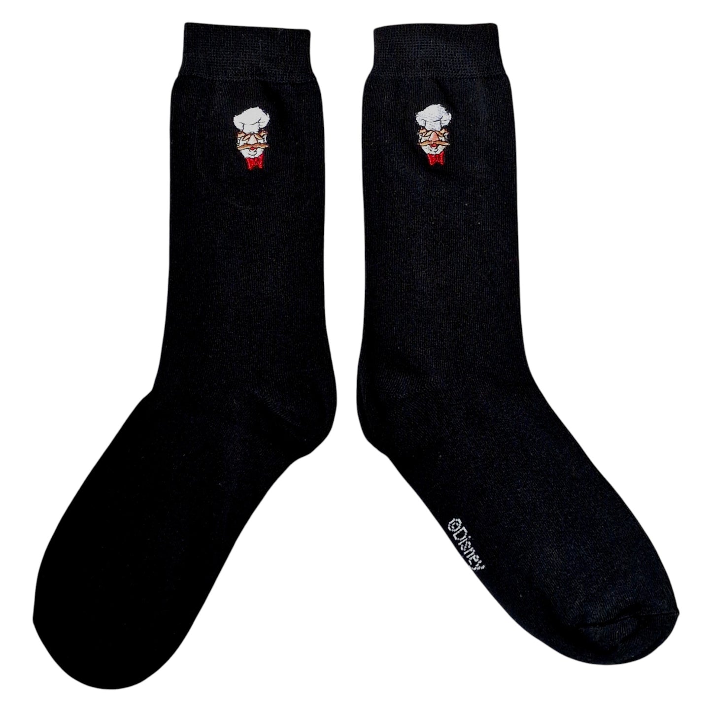 The Swedish Chef Embroidered Face Muppet Show Mens Sock Shack Black Socks