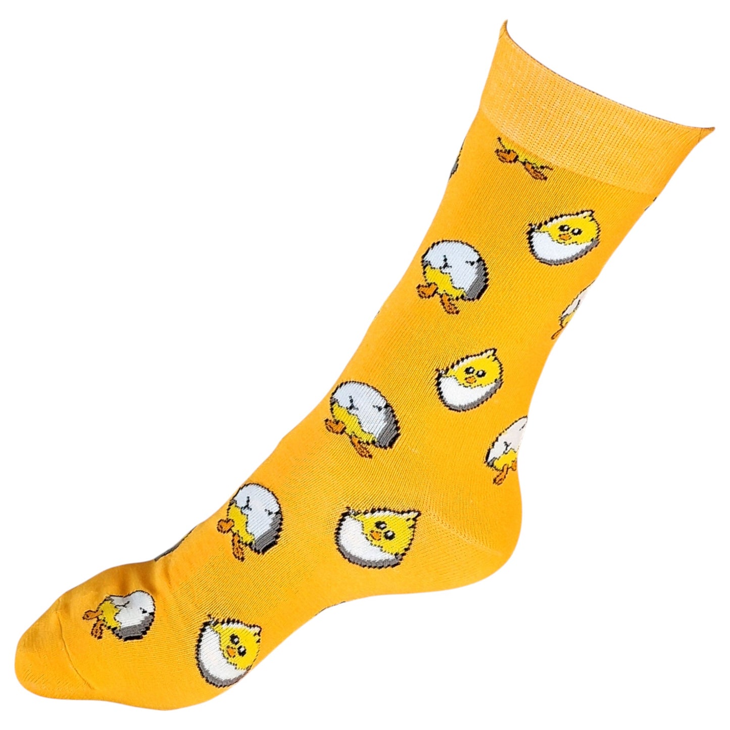 Cute Yellow Ducklings Chicks Hatching From Eggs All Over Mens Socks
