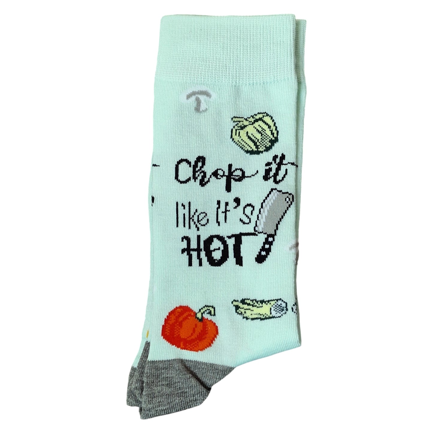 Chop It Like It's Hot Chef Mushroom Pepper Vegetarian Mens Blue Sock Shack Socks