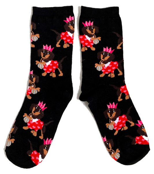 Dachshund Christmas Party Ladies Socks