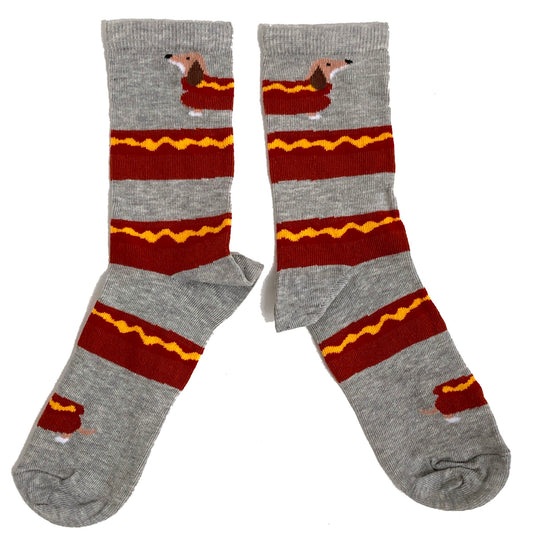 Dachshund Sausage Dog Around Ankles Ladies Socks