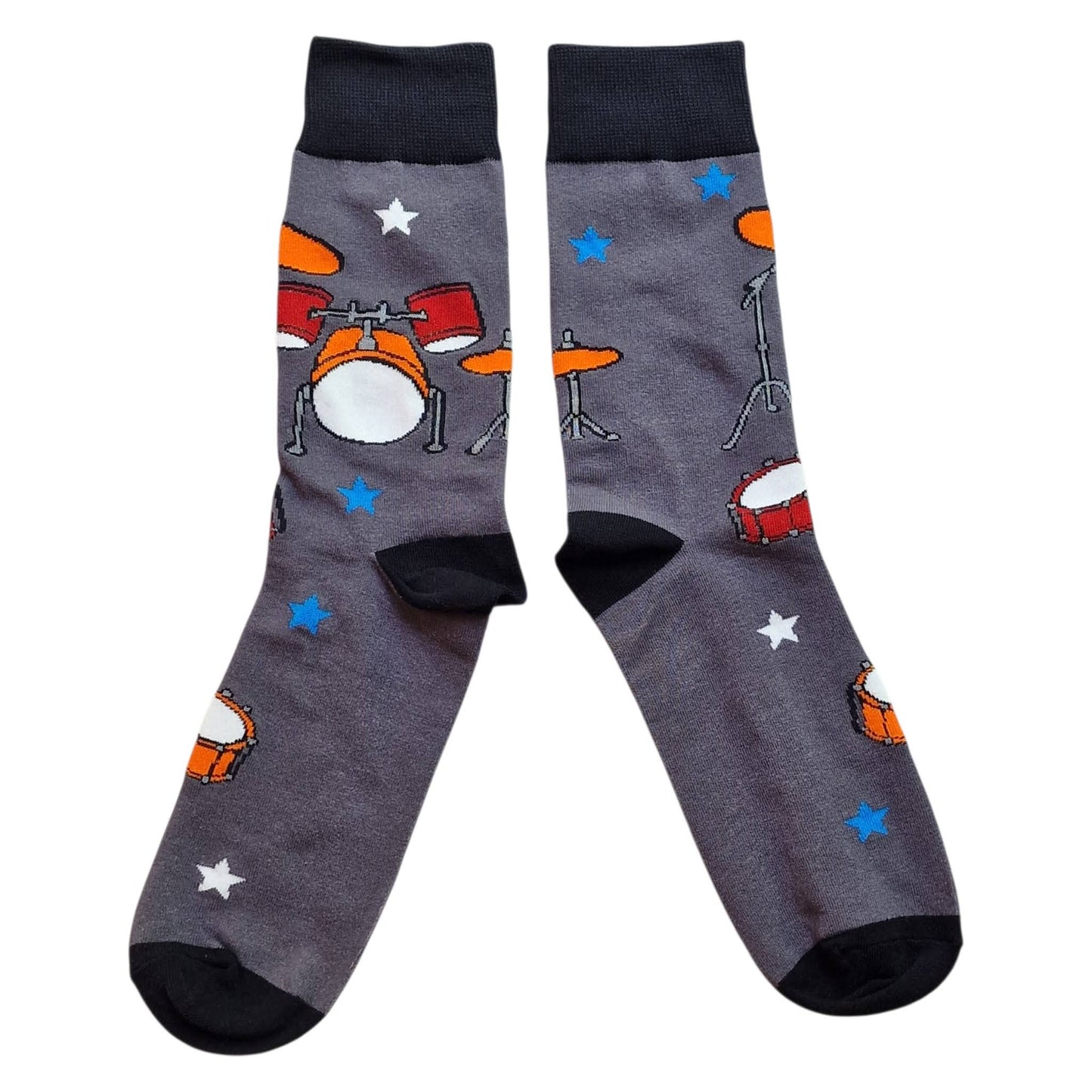 Drum Kit & Cymbals Musician Drummer Rock Stars Mens Socks & Wax Melts Gift Set