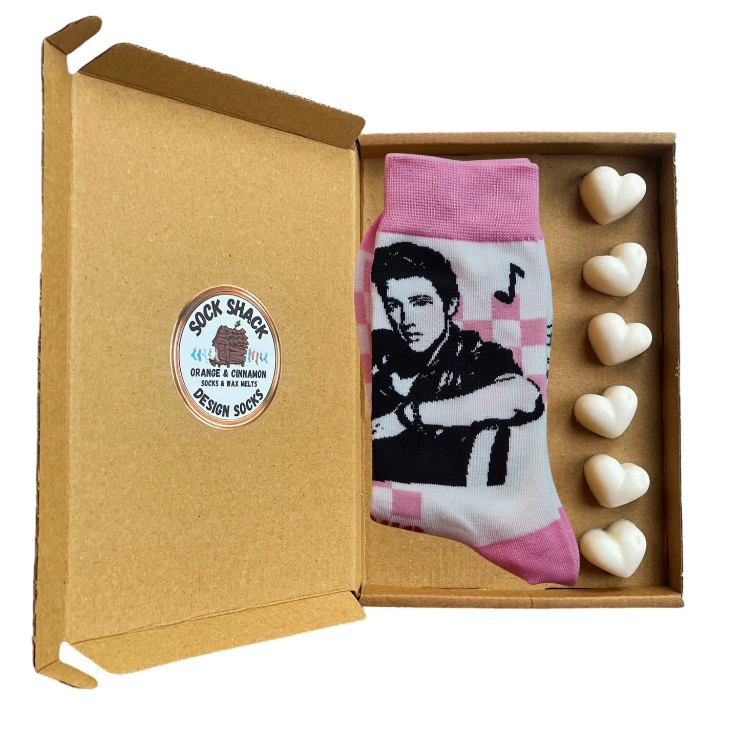Elvis Jailhouse King 1950s Rock & Roll Odd Ladies Socks & Wax Melts Gift Set