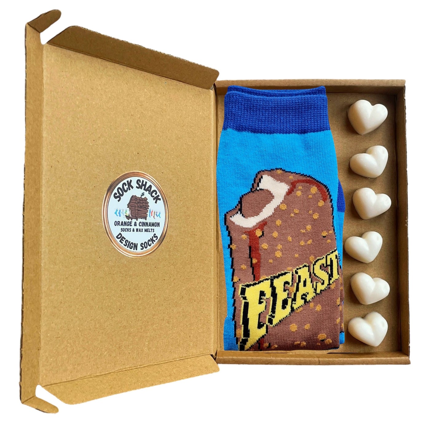 Chocolate Feast Crunchy Ice Cream Lolly Mens Socks & Wax Melts Gift Set