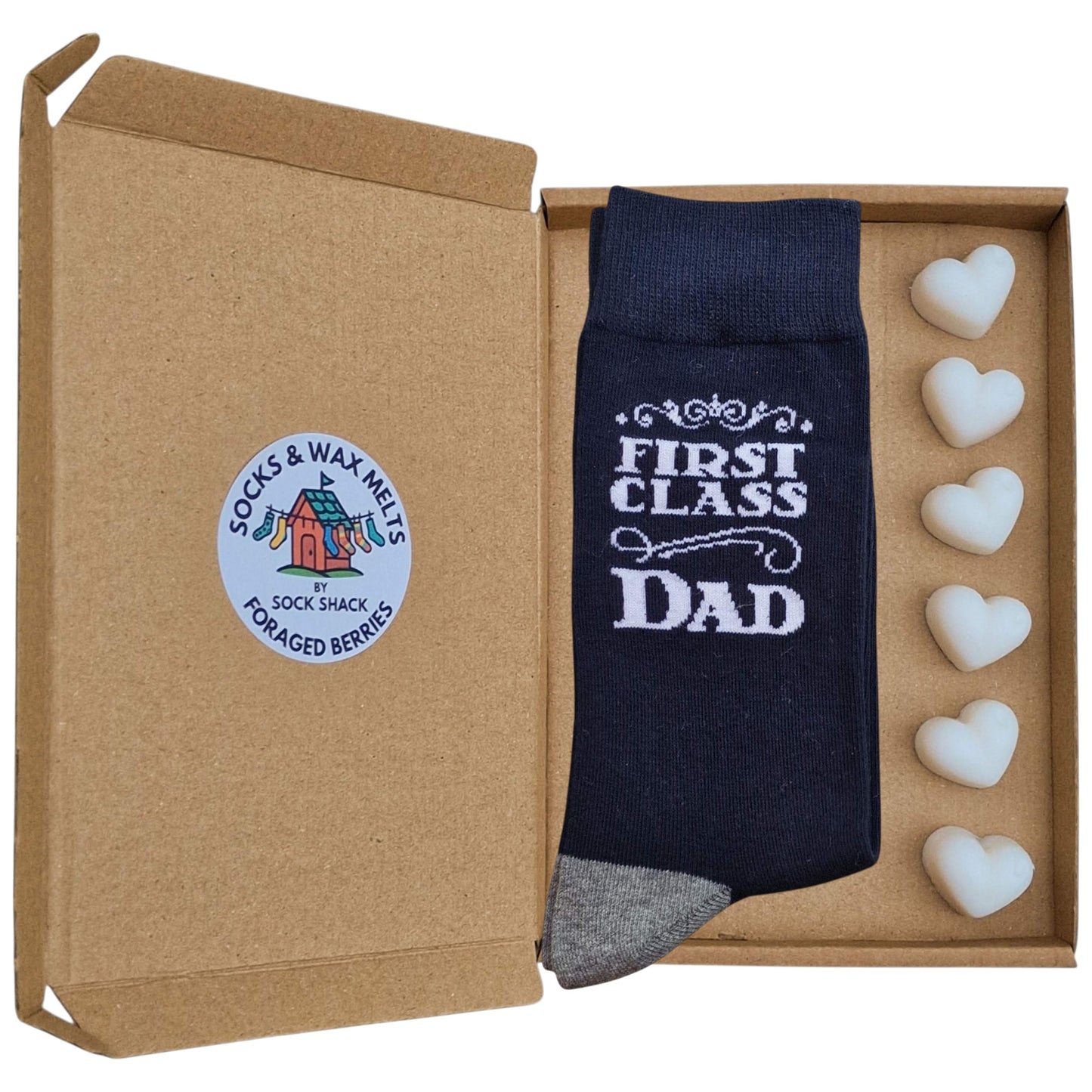 First Class Dad Father's Day Mens Cotton Rich Socks & Wax Melts Gift Set
