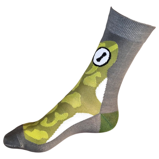 Arboreal Amphibian: Grey Socks with Full Front Tree Frog Ladies