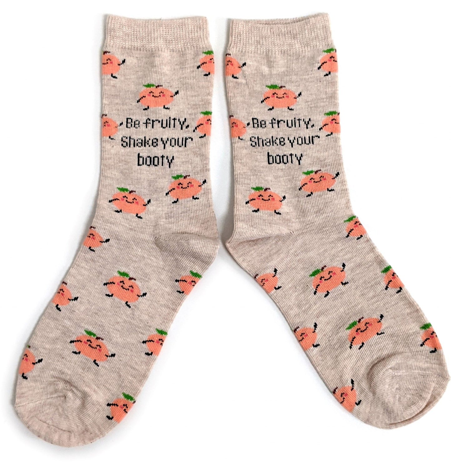 Fruity Shake Your Booty Peach Peaches Ladies Socks