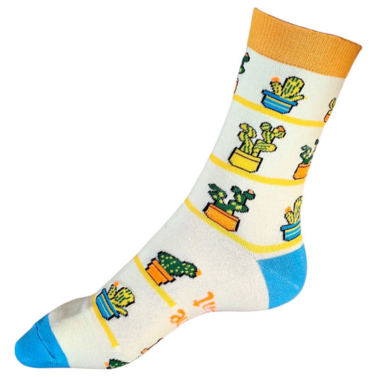 Prickly Humour: "What the Fucculent?" Green Cacti Ladies Gardening Socks