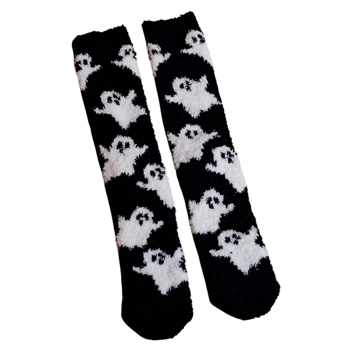 Spooky Ghost Paranormal Mens Black & White Warm Winter Cosy Bed Socks