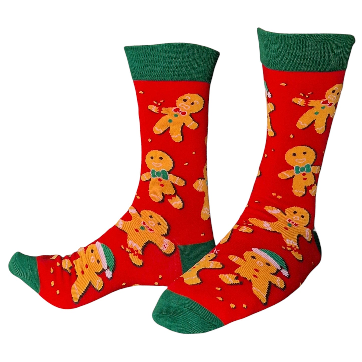 Oh Snap Gingerbread Men With Broken Legs Mens Red Christmas Socks & Wax Melts Gift Set