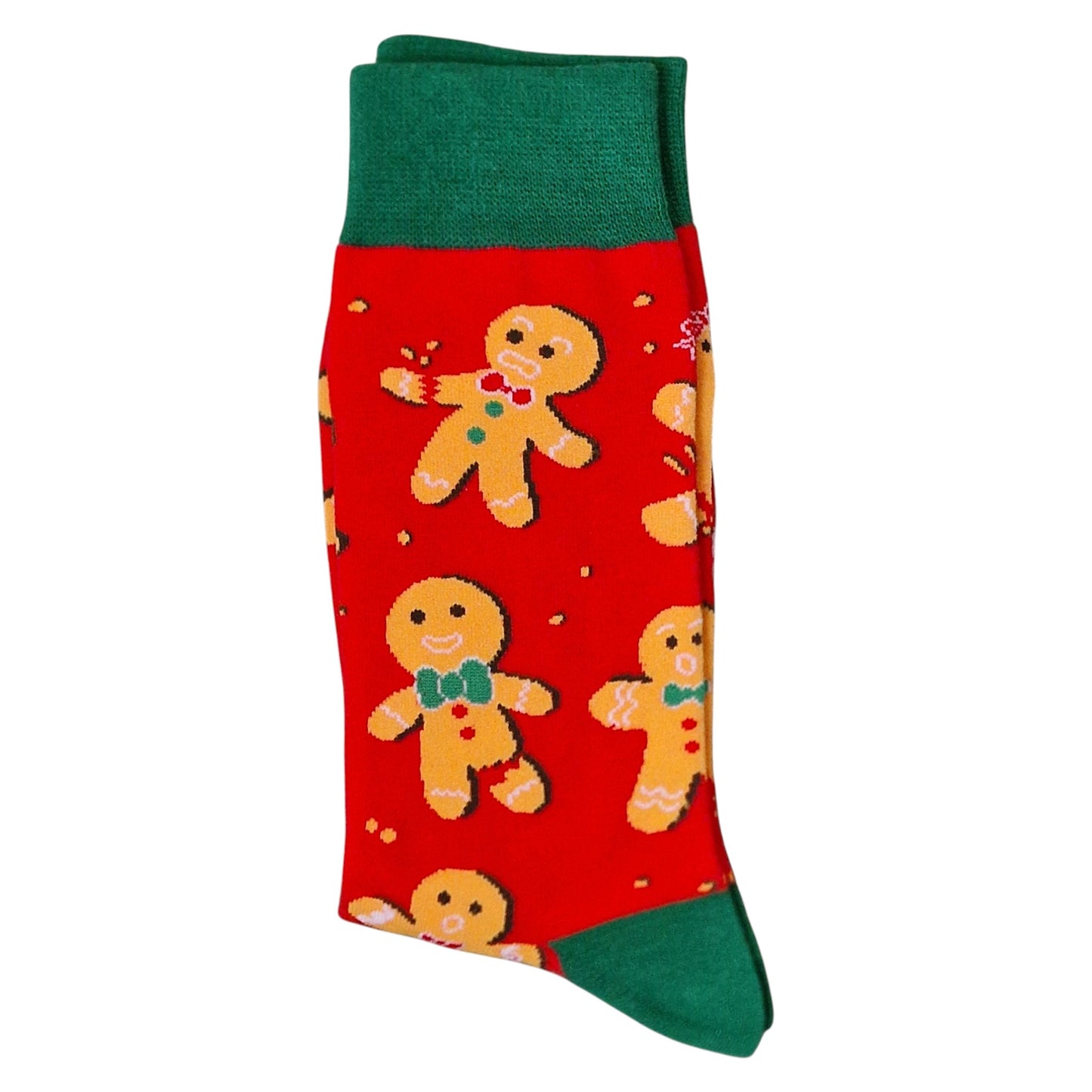 Oh Snap Gingerbread Men With Broken Legs Mens Sock Shack Red Christmas Socks
