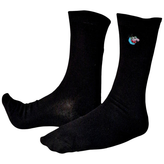Gonzo The Great Embroidered Face Muppet Show Mens Sock Shack Black Socks
