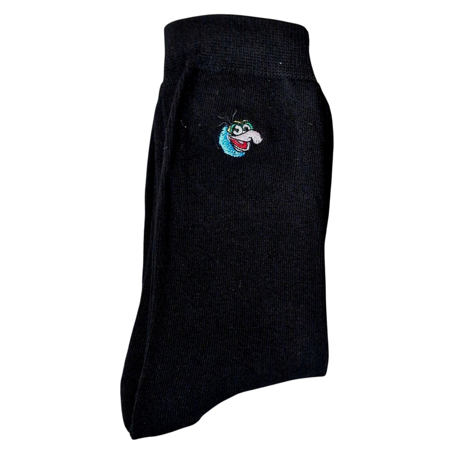 Gonzo The Great Embroidered Face Muppet Show Mens Sock Shack Black Socks