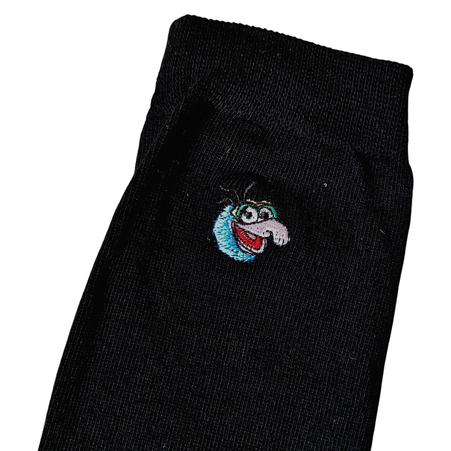 Gonzo The Great Embroidered Face Muppet Show Mens Sock Shack Black Socks