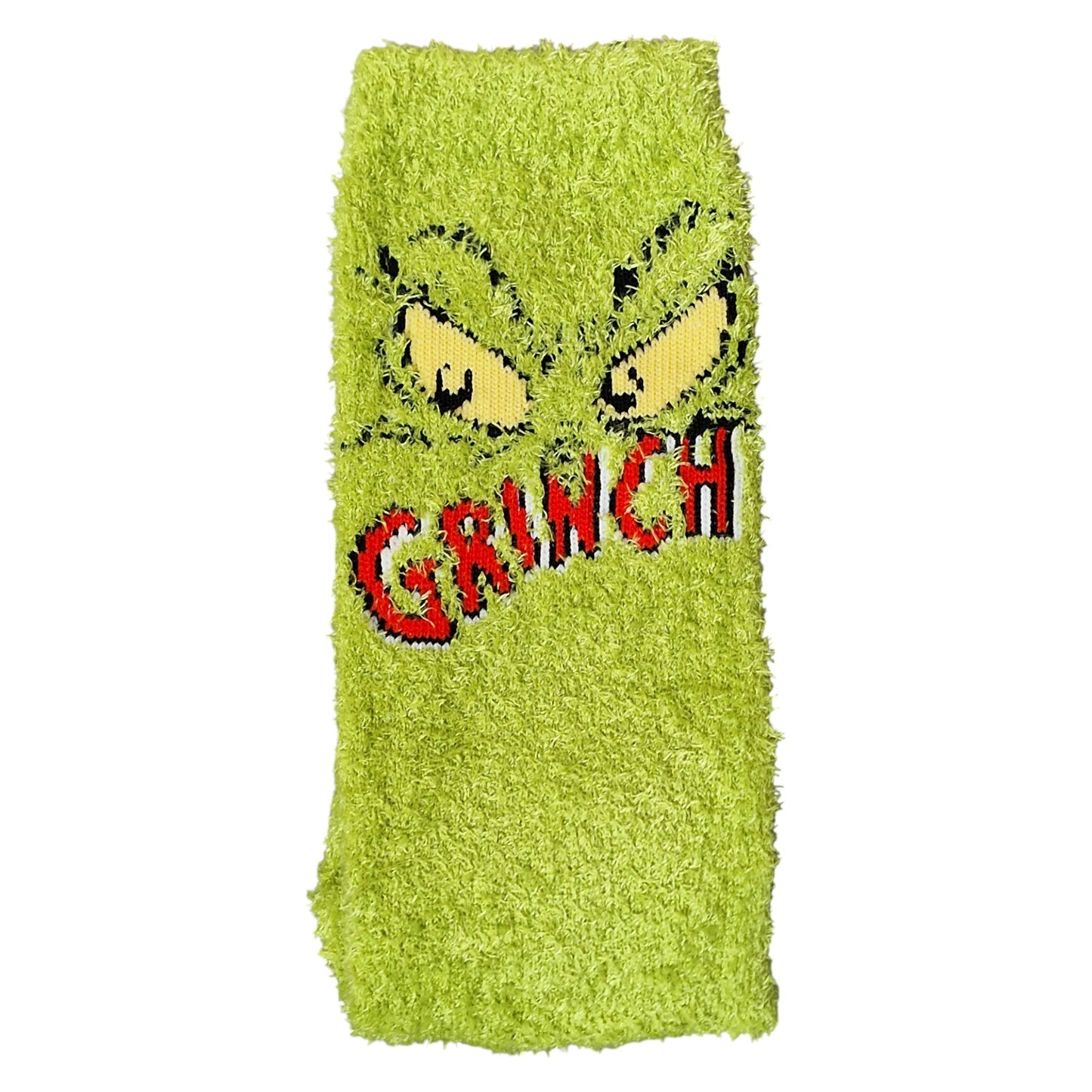 The Grinch Pair Of Peeping Eyes Bright Green Cosy Soft Ladies Sock Shack Socks