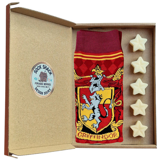 Harry Potter Gryffindor Scarlet Lion Ladies Socks & Wax Melts Gift Set