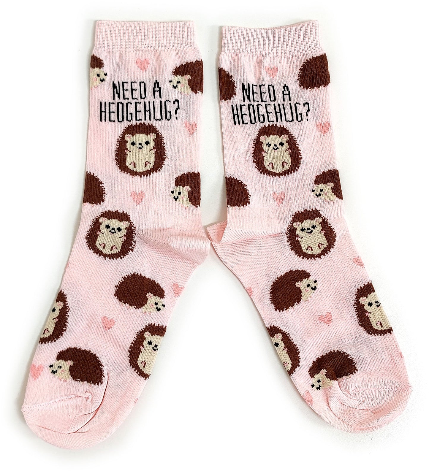 Need A Hedgehug? Pink Hedgehog Ladies Socks