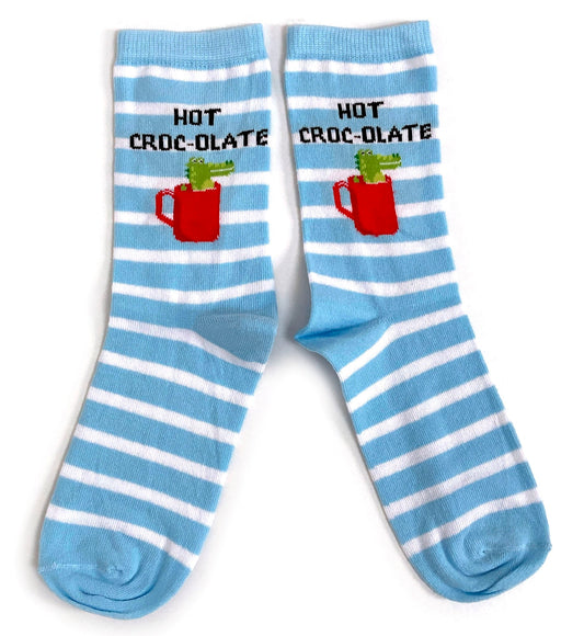 Hot Croc-Olate Crocodile Chocolate Cup Ladies Socks